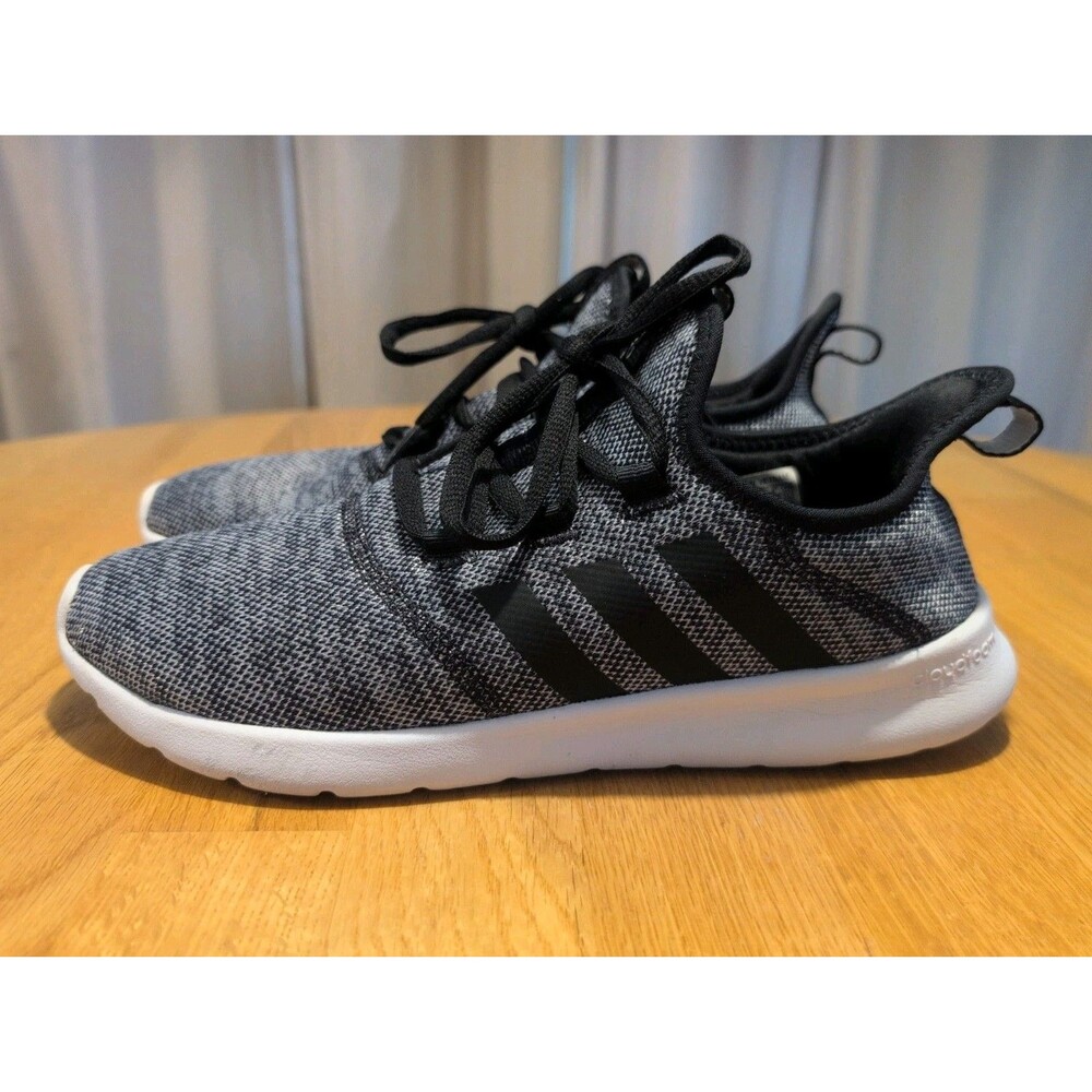 Adidas Cloudfoam Pure Womens Size 9.5 Gray Black Athletic Running Shoes Sneakers